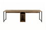 Nordure Twin Study Desk - Pino Atlántico, Negro